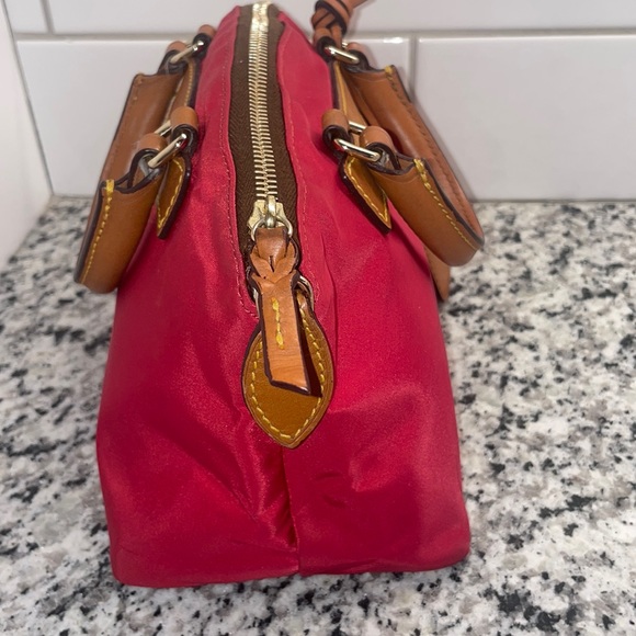Dooney & Bourke Red Nylon Mini Tote with Leather Trim, Leather Trim, Vintage❤️ - Picture 4 of 10
